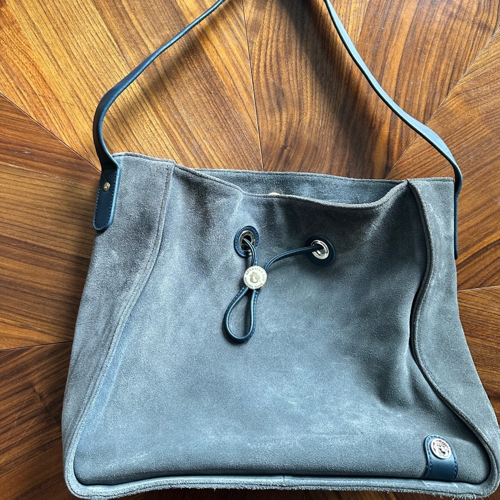 Spartina 449 Grey Suede Shoulder Bag - GUC
